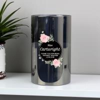 Personalised Floral Smoked Glass LED Candle Extra Image 1 Preview
